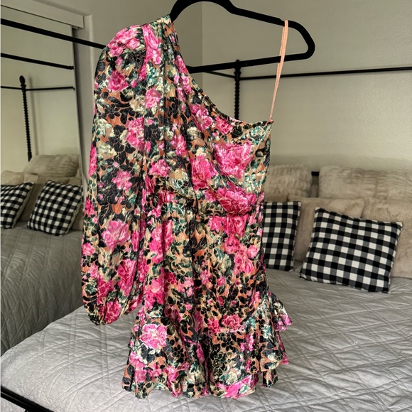 HEMANT& NANDITA- Kilim One Shoulder Short Dress - Picture 4 of 13